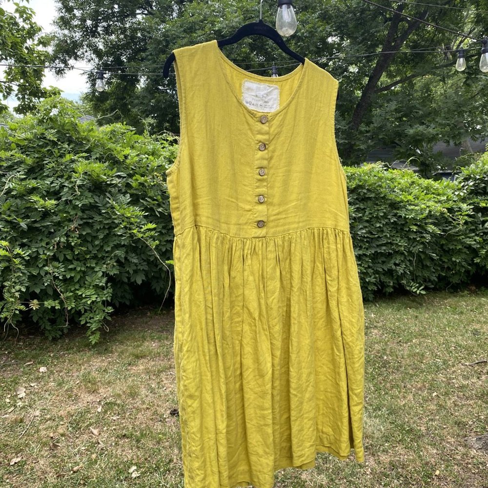 NotPerfectLinen Citron MAMA Dress M/L